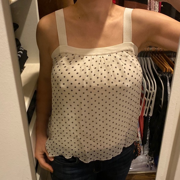 Petite white dots top - Picture 2 of 5